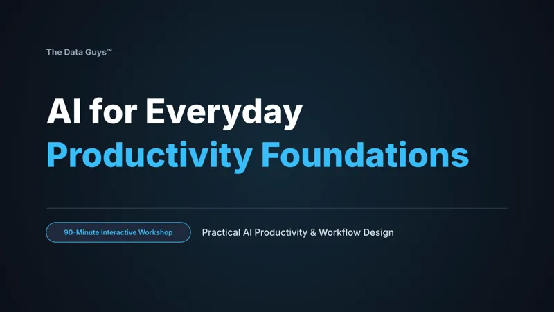 Title slide: AI for Everyday Productivity: Foundations