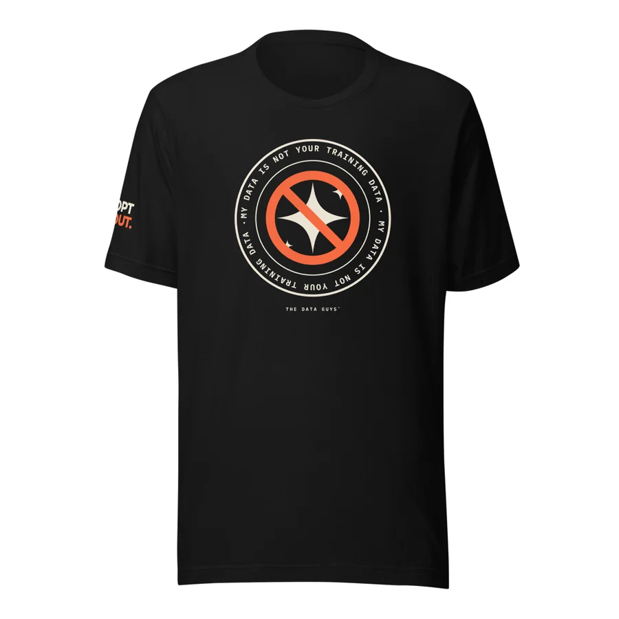 Not Your Training Data Tee in Black