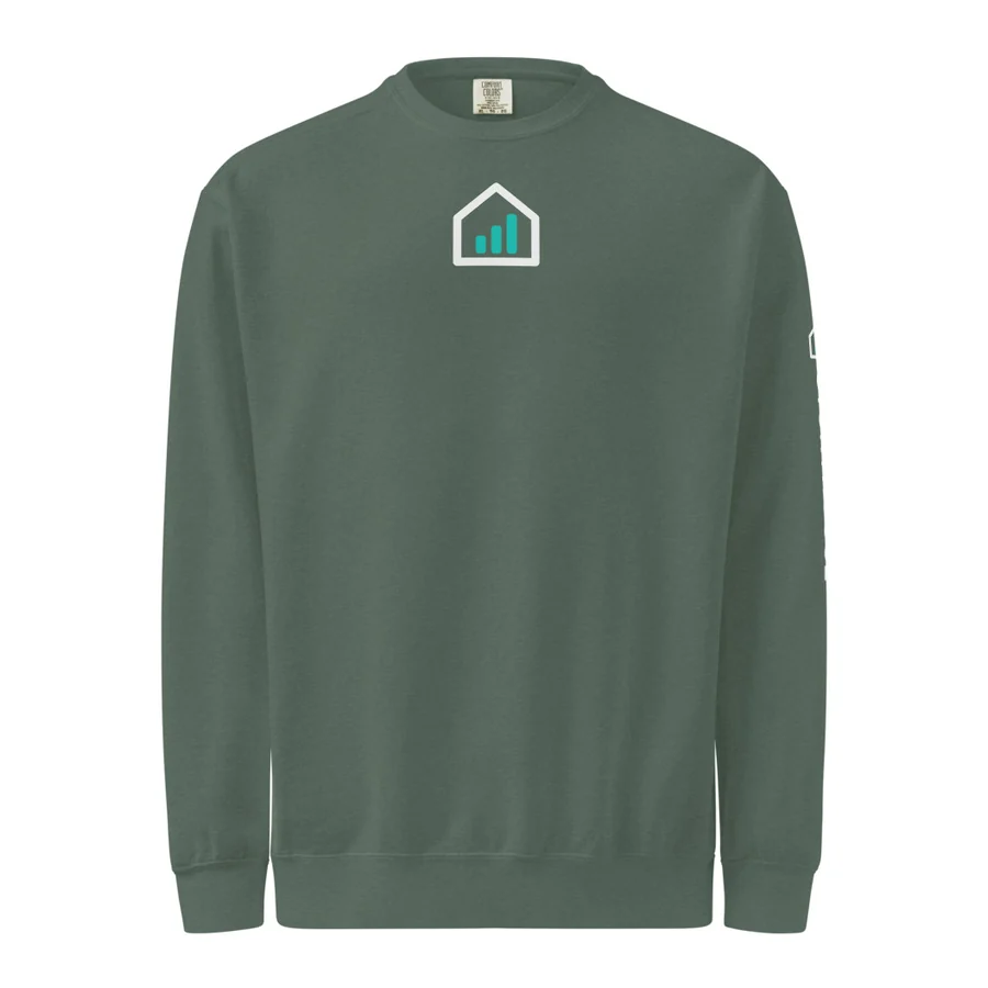 Outcomes Crewneck in Blue Spruce