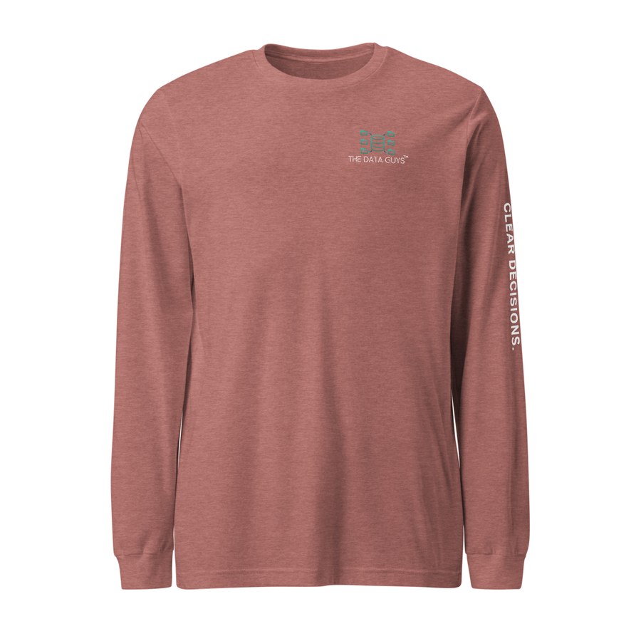 Clean Data Long Sleeve in Heather Rose, The Data Guys™ design