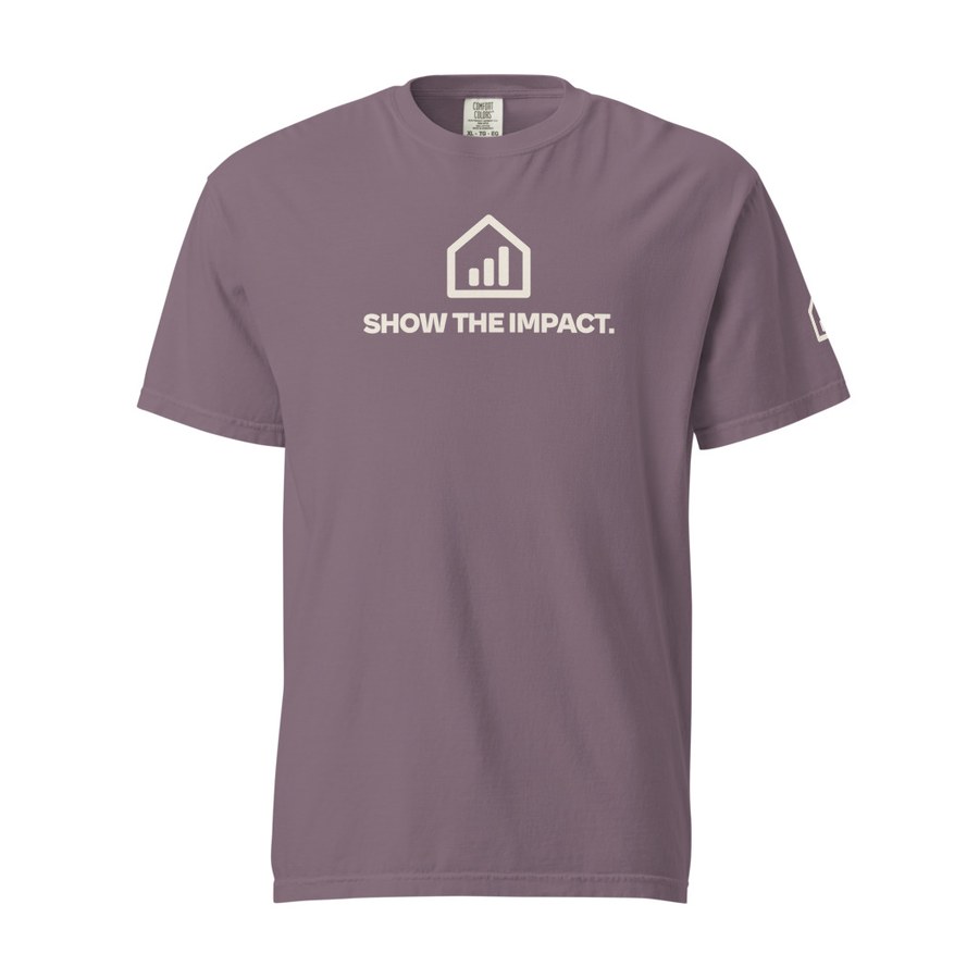 Show the Impact Tee in Mauve, Storyhouse design