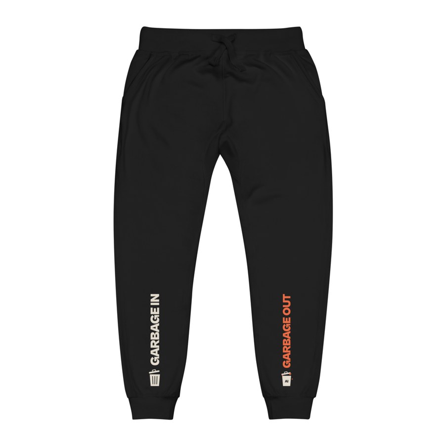 Garbage In, Garbage Out Sweatpants in Black, Hot Takes by The Data Guys™ design