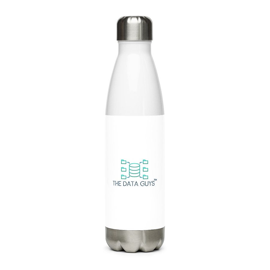 Stay Hydrated Bottle in White, The Data Guys™ design