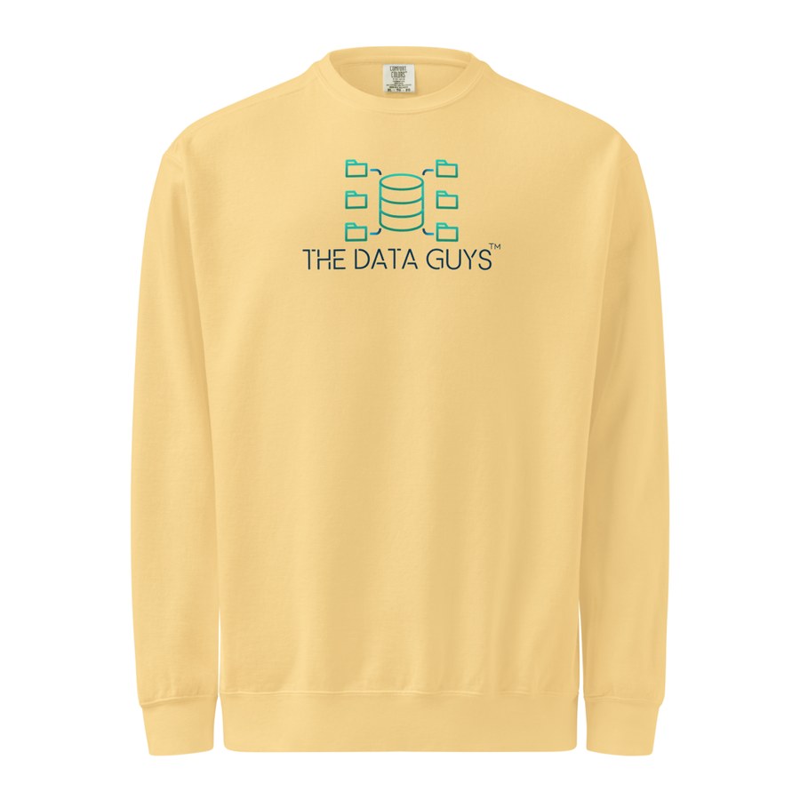 Clean Data Crewneck in Butter, The Data Guys™ design