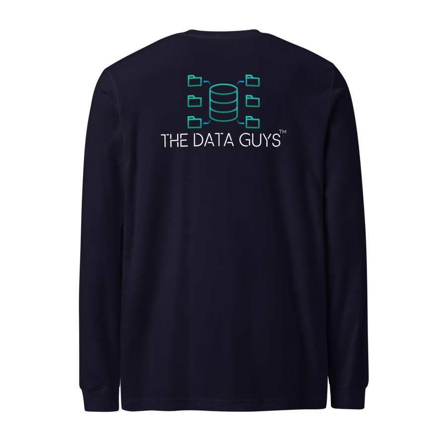 Clean Data Long Sleeve in Navy, The Data Guys™ design