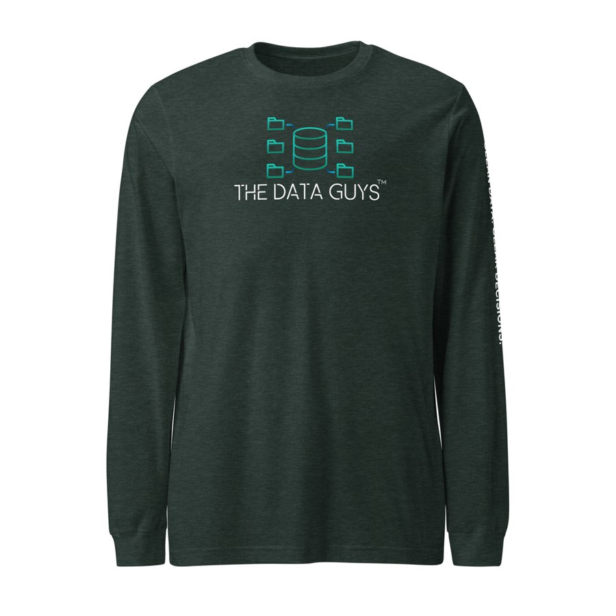 Clean Data Long Sleeve in Heather Forest, The Data Guys™ design